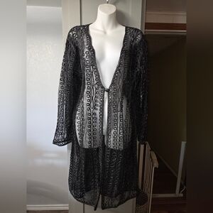 Soulmates VTG Black Lace Overlay SZ XL